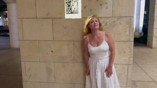 Publicly flashing my pussy and tits - porn video