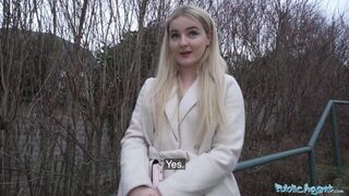 Public Agent Hot Blonde from California Sucks and Fucks a Huge European Cock - porn video